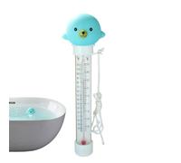 Termómetro flotante de piscina - Termómetro grande de dibujos animados de lectura fácil con un cordón - Accesorios de piscina para, para piscina lago, playa, terraza, jardín, baño, acuario interior al