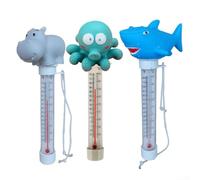 Termómetro flotante de PVC para piscina que ofrece lecturas precisas de temperatura para piscinas, spas, acuarios y otros ajustes de agua (A)