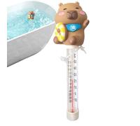 Termómetro Flotante Para Alberca, Diseño De Capybara, Tamaño Grande, Lecturas Precisas Y Fáciles De Leer Para Temperatura Del Agua, Resistente A Roturas Con Cuerda Para