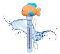 Termómetro flotante para piscina con diseño de animales de dibujos animados, lecturas fáciles y precisas, resistente a roturas con cuerda para piscinas y spas interiores y exteriores