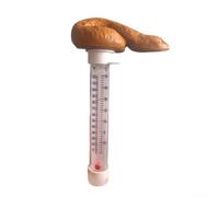 Termómetro flotante para piscina de caca para medición de agua de spa, lecturas precisas Fahrenheit Celsius, construcción de PVC impermeable, adecuado para piscinas y estanques