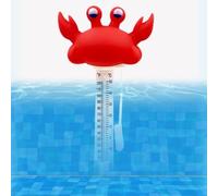Termómetro flotante para piscina, diseño de cangrejo, números grandes y fáciles de leer en escalas Fahrenheit y Celsius para propietarios de piscinas