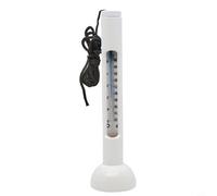 Termómetro flotante para piscina para baños de hielo, jacuzzis, estanques y spas, lecturas duales Celsius/Fahrenheit, material ABS, incluye cuerda (blanco)