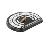 Termómetro grande para estufa de 3.35 pulgadas para quemador de leña, resistente a altas temperaturas, pantalla a color fácil de leer para estufas de leña y chimeneas, negro y naranja (negro)