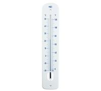 Termómetro grande para exteriores, 380 mm, termómetro clásico para interiores y exteriores, para usar en jardín, invernadero, patio, terraza, cobertizo, pared. Color azul