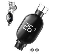 Termómetro Grifo Digital - Sensor Temperatura Agua, Indicador LED | Pantalla Medición Para Casa Apartamento Hotel Cocina Baño Interior Niños Lavabo Ducha Bañera Tubería Aislada