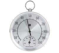 Termómetro higrómetro de 10 cm con anillo colgante para invernadero de oficina y almacén en el hogar interior