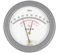 Termómetro higrómetro de pelo preciso para combo, medidor de humedad y temperatura de grado profesional con soporte y agujero para colgar, rango de -20 a 40 °C, color beige
