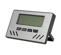 Termómetro higrómetro digital compacto PolyGen con actualizaciones rápidas de datos de 20 segundos para monitoreo preciso del ambiente del cigarro Pantalla dual Medidor de (Plata)