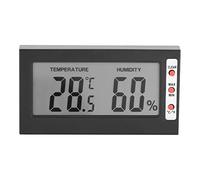 Termómetro Higrómetro Digital LCD Portátil, Rango 0-50 °C y 10-99% RH, Negro - Monitoreo Preciso del Ambiente, Registro Automático Máximos/Mínimos, Hogar y Oficina