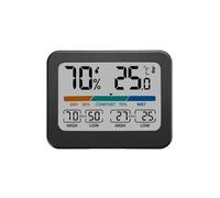 Termómetro higrómetro digital para interiores, monitor de humedad de temperatura de alta precisión con indicador de comodidad, registro máximo/mínimo de 24 horas, pantalla LCD para casa, oficina