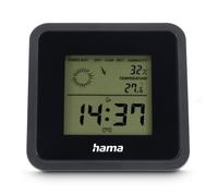 Hama Termómetro/Higrómetro digital Borneo – Temperatura, Humedad, Hora, Repetición de alarma, Negro