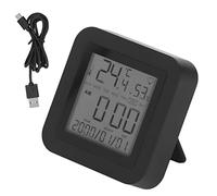 Termómetro higrómetro inteligente PolyGen con control remoto IR universal, entrada DC5V y pantalla digital, medidor inteligente de humedad y temperatura para control de ventilador