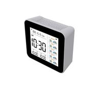 Termómetro Higrómetro Inteligente Tuya WIFI 13 en 1 para Interiores, Medidor de Temperatura y Humedad Preciso, Monitor con Hora, Calendario y Alarma