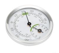 Termómetro higrómetro montado en la pared con carcasa de aluminio para medir la temperatura interior y la HR en casas, oficinas, talleres, escuelas, centros comerciales y almacenes