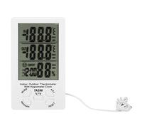 Termómetro Higrostato Electrónico, Sonda Impermeable, Color Según Imagen - Medición Precisa de Temperatura y Humedad, Registro Máximo y Mínimo, Uso Interior y Exterior