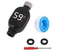 Termómetro impermeable para grifo con pantalla digital de temperatura, lectura inteligente Celsius y luces indicadoras de color de seguridad, diseñado para la temperatura del agua de baño y ducha (B)