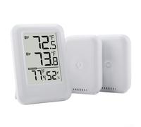 Termómetro inalámbrico con 1 2 transmisores, medidor de temperatura y humedad para interiores y exteriores, distancia de transmisión abierta de 100 m para invernadero