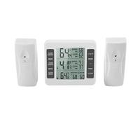 Termómetro Inalámbrico Digital For Refrigerador, 1 Unidad, Con Sensor De 2 Uds. Min/pantalla, Alarma Audible Preciso Rápido Monitorización Tiempo Real