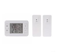 Termómetro inalámbrico para interiores y exteriores con 2 sensores, para el hogar, refrigerador, congelador, bodega, RV, monitor de temperatura digital, alarma de -40 a 60 °C