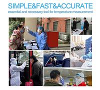 Termómetro infrarrojo de Frente Digital Dispositivo de medición de Temperatura sin de Alta precisión con 3 Colores retroiluminados para Viajes en casa Use Blanco Azul 13.5 cm