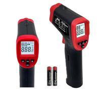 Termómetro infrarrojo digital para cocinar, pistola de temperatura láser de -58 a 600.0 °C con emisividad ajustable y máximo y mínimo, termómetro IR para pizza, horno, parrilla, cocina, barbacoa