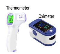 Termómetro infrarrojo Digital para la frente y el cuerpo, termómetros para la fiebre sin contacto o oxímetro de pulso de dedo portátil médico, oxígeno en sangre Only oximeter