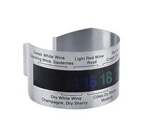 Termómetro LCD de vino de acero inoxidable Botella Cerveza Vinos rojos Pulsera Sensor de temperatura