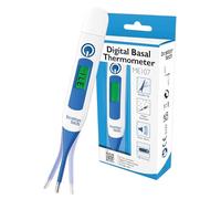 Termómetro Médico Digital y Basal ME107. Bebes, Niños y Adultos, Alarma de fiebre. Punta Flexible, Rápido y Preciso, Temperatura Oral, Rectal o Axilar en 10seg. Pantalla Fácil Lectura y funda.