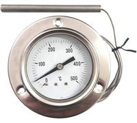 Termómetro Medidor de Temperatura para Horno de Leña y Barbacoa, Varios Usos, Acero 0 500 Grados