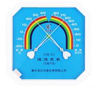 Termómetro octágono analógico higrómetro con alta precisión para monitoreo de temperatura interior y humedad, azul