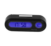 Termómetro para automóvil, 2 en 1 Interior del Voltímetro para automóvil Mini reloj electrónico LED Reloj digital Termómetro Voltímetro