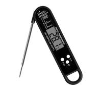Termómetro Para Carne - Sonda De Acero Inoxidable ABS Digital De Lectura Instantánea Plegable, Calibración Medidor De Temperatura Preciso Portátil | A La Parrilla BBQ Hornear Cocinar Cocina