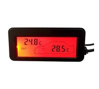 Termómetro para coche - Indicador preciso de la temperatura del vehículo, termómetro digital para coche | Termómetro automotriz 12 V con pantalla LCD, pantalla de temperatura interior/exterior