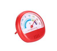 Termómetro para congelador Termómetro para refrigerador Termómetro de esfera grande con lente transparente y puntero para un control preciso de la temperatura en el frigorífico y (Roja)