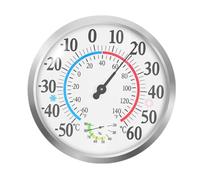 Termómetro para exteriores de 30 cm con números, termómetro de pared para interiores y hogar, higrómetro, estación meteorológica, duradero, fácil de usar