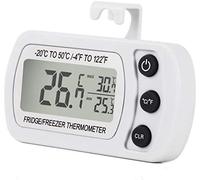 Termómetro para frigorífico, resistente al agua, para congelador, monitor de temperatura, pantalla LCD fácil de leer con gancho