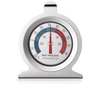 Termómetro para frigorífico y congelador, Termómetro para Frigorífico Refrigerador Acero Inoxidable, analógico pequeño y práctico control, Ideal para Hogar Restaurantes(-20 a 80°F)