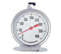 Termómetro para horno 0-400 ° C, termómetro para horno de acero inoxidable de pie con esfera grande, indicadores de temperatura Suministros para hornear de cocina