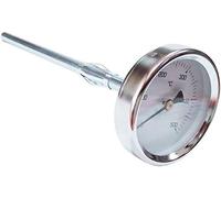 Termómetro para horno de leña y barbacoa, 0-500 g, sonda rígida de 15 cm, temperatura