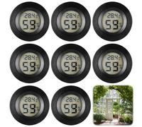 Termómetro para interiores higrómetro digital: WIYETY 8 Pack Mini Higrómetro Digital, Mini Higrómetro, ℃/℉ Termómetro de habitación para interior, salón, enfriador de vino, invernadero, habitación de