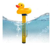Termómetro Piscina - Modelo Flotante 16x1,2 cm con Cordón | Pantalla Grande Fácil Lectura | para Piscinas Exteriores e Interiores, Spas, Acuarios - Medición