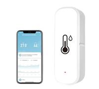 Termómetro y Higrómetro WiFi Inteligente Sensor Humedad WiFi Interior y Termometro WiFi para Interiores Compatible con App Tuya/Smart Life, Alexa y Google Home para Hogar, Invernadero o Bodega