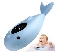 Termómetros de baño para bebés Termómetro de baño LED digital preciso Termómetro de agua seguro e impermeable Ballenas lindas Hielo, decoración navideña