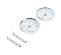Termómetros de tubería de acero inoxidable 304 para calefacción de agua y aire acondicionado, tanques de combustible, monitoreo en tiempo real para una fácil instalación, 63 mm, color plateado