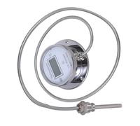 Termómetros digitales de alta precisión, sondas roscadas, medidores de temperatura, cable de señales impermeables de acero para tuberías de caldera, termómetros de acero impermeables
