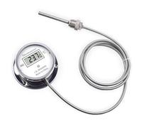 Termómetros digitales roscados, resistentes a la erosión, sondas flexibles, impermeables, medidor de temperatura para caldera, termómetros industriales de acero