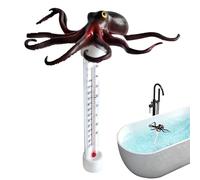 Termómetros Flotantes Para Piscina | Flotante de Gran Tamaño Con Pantalla Grande | Forma de Pulpo con Escala Grande Legible para Agua, Spas y Uso Exterior