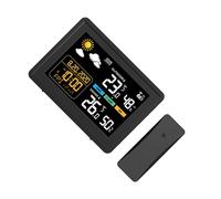 Termómetros higrómetro digital de escritorio Medidor de humedad y temperatura estaciones meteorológicas con hora y reloj despertador, reloj despertador multifuncional con pantalla de temperatura