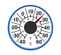 Termómetros mecánicos de ventana con escala ABS medidor de temperatura perfecto para invernadero, sol, habitación, cafetería, termografo adhesivo
